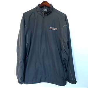 Nike Golf Mens Black Lightweight Athletic Dry-Fit 1/3 Zip Jacket, Size XXL